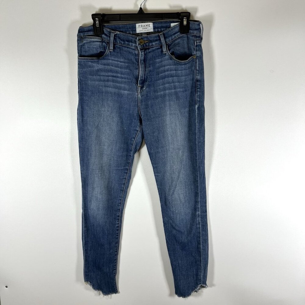 FRAME Le High Skinny Jeans Women’s Size 29 Medium Dark Wash Stretch Denim